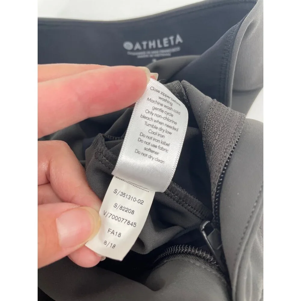 Athleta Stellar Trouser Pants Nylon Spandex Gray Pockets Womens Size 2 Ankle Zip - Picture 5 of 10